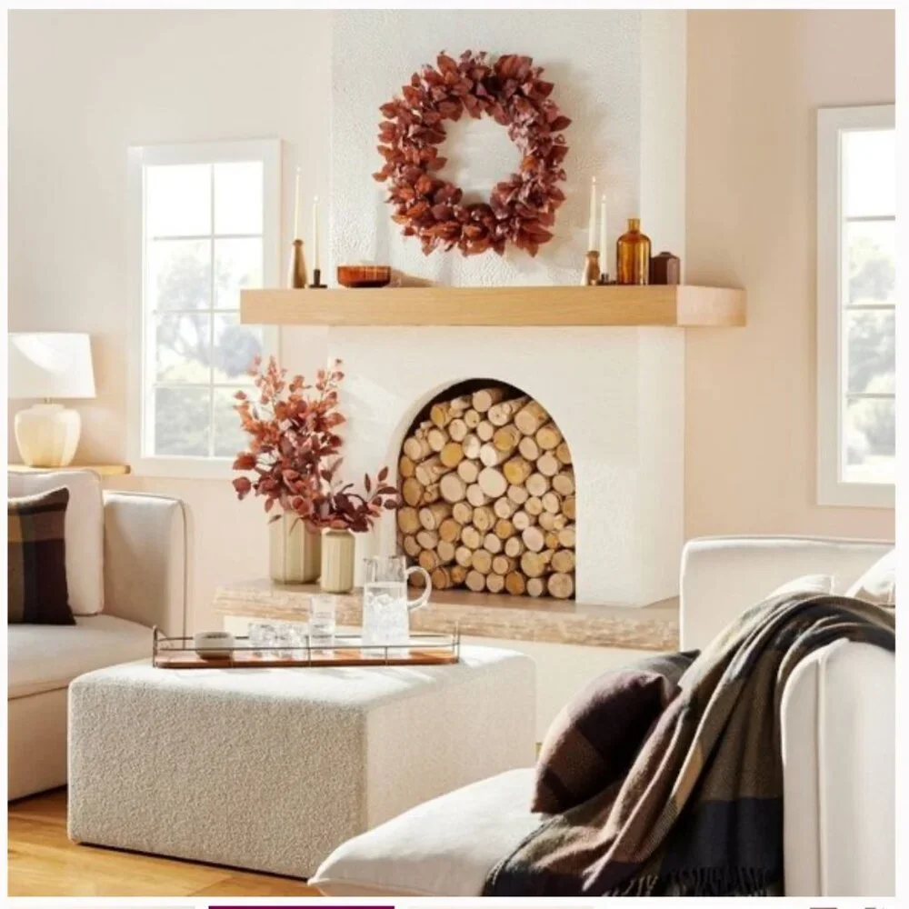 Hearth‎ and Hand with Magnolia Faux Rusted Beech Leaf Fall Stem NEW WITH TAG